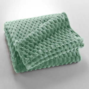 Svetlozelená deka z mikroflanelu 125x150 cm Mini Frosty – douceur d'intérieur vyobraziť