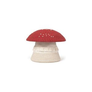 Červený/krémový látkový detský kôš na hračky ø 38x33 cm Big Mushroom – Lorena Canals vyobraziť
