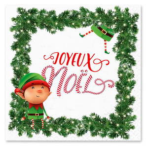 Obrúsky v súprave 20 ks 33x33 cm Prankster Elf – Homéa vyobraziť