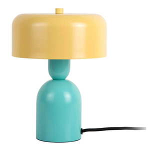 Žltá/tyrkysovomodrá stolová lampa (výška 24 cm) Double Funky – Leitmotiv vyobraziť