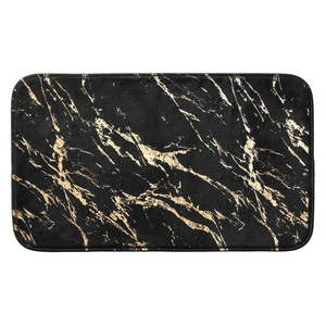 Čierna/v zlatej farbe kúpeľňová predložka 45x75 cm Aquamarbre – douceur d'intérieur vyobraziť