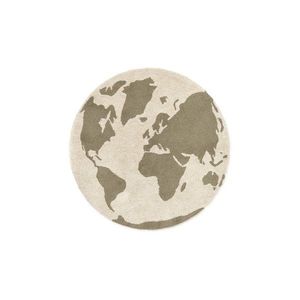 Zelený/krémový prateľný/ručne tkaný bavlnený detský koberec ø120 cm World Map – Lorena Canals vyobraziť