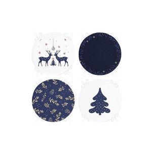 Sedáky v súprave 4 ks s vianočným motívom ø 40 cm Blue Christmas – Mila Home vyobraziť