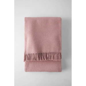 Ružová deka s prímesou bavlny 140x180 cm Basics Plain – Euromant vyobraziť
