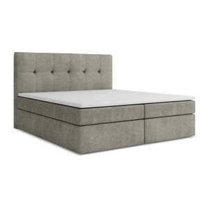 Sivá boxspring posteľ s úložným priestorom 160x200 cm Palta – Makamii vyobraziť