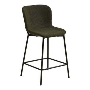 Tmavozelená čalúnená barová stolička (výška sedadla 65 cm) Maceda – House Nordic vyobraziť