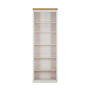 Biela knižnica z borovicového dreva 74x223x37 cm Anita – Støraa vyobraziť