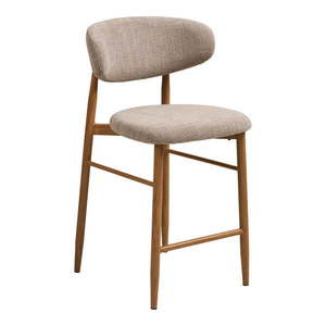 Béžová/v prírodnej farbe čalúnená barová stolička (výška sedadla 65 cm) Levanto – House Nordic vyobraziť