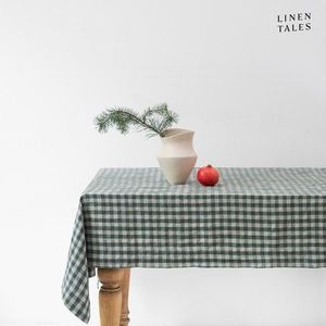 Ľanový obrus 140x250 cm Forest Green Gingham – Linen Tales vyobraziť