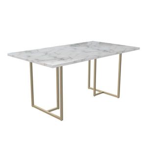 Jedálenský stôl v dekore mramoru 90x160 cm Astor – CosmoLiving by Cosmopolitan vyobraziť
