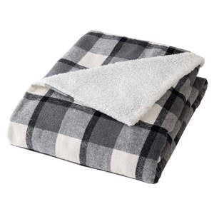Sivá deka s baránkom 125x150 cm Ecossais – douceur d'intérieur vyobraziť