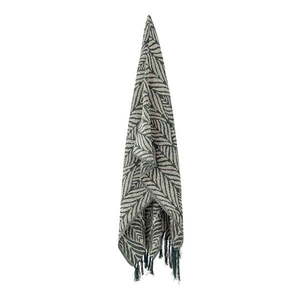 Zelená/béžová deka z recyklovanej bavlny 130x160 cm Ugento – Bloomingville vyobraziť