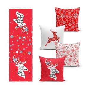 Súprava obliečok na vankúš a behúňa 5 ks Snowflakes – Mila Home vyobraziť