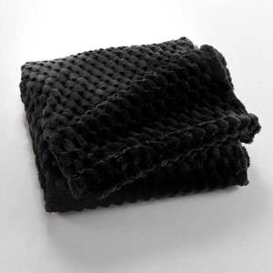 Čierna deka z mikroflanelu 125x150 cm Mini Frosty – douceur d'intérieur vyobraziť