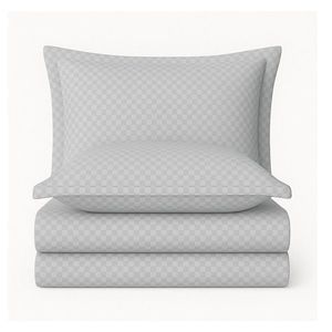Sivé obliečky na dvojlôžko/predĺžené z bavlny renforcé 240x220 cm Checkered – Mila Home Luxury vyobraziť