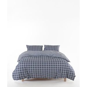 Sivé obliečky na dvojlôžko/predĺžené z bavlny renforcé 240x220 cm Linear Calm Geometric – Mila Home Luxury vyobraziť