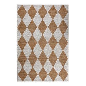 Biely/v prírodnej farbe ručne tkaný koberec s prímesou juty 160x230 cm Effie Diamond – Flair Rugs vyobraziť