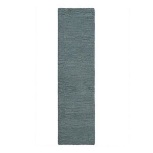 Sivomodrý ručne tkaný vlnený behúň 80x230 cm Harris Boucle – Flair Rugs vyobraziť