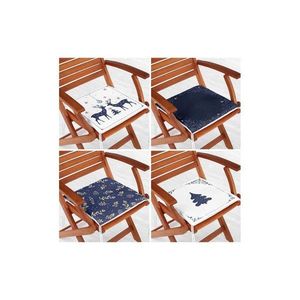 Sedáky v súprave 4 ks s vianočným motívom 40x40 cm Blue Christmas – Mila Home vyobraziť