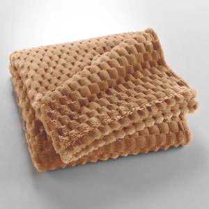 Hnedá deka z mikroflanelu 125x150 cm Mini Frosty – douceur d'intérieur vyobraziť