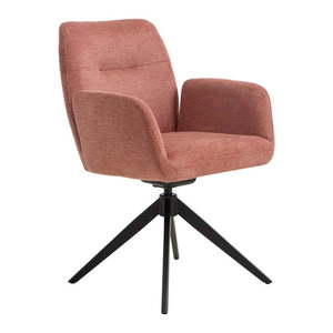 Ružové čalúnené jedálenské kreslo s podrúčkami Roxana – Unique Furniture vyobraziť