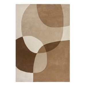 Hnedý/béžový ručne tkaný vlnený koberec 200x290 cm Glow – Flair Rugs vyobraziť