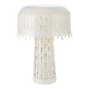 Biela stolová lampa s kovovým tienidlom (výška 38 cm) Verbera – Markslöjd vyobraziť