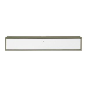 Biely/khaki TV stolík 133x22x32, 5 cm Mistral – Hammel Furniture vyobraziť