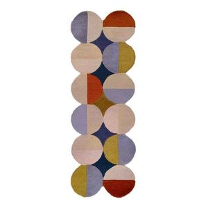 Ručne tkaný vlnený behúň 80x230 cm Mia Ellipse – Flair Rugs vyobraziť