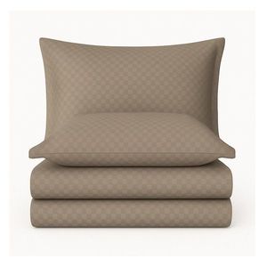 Hnedé obliečky na dvojlôžko/predĺžené z bavlny Renforcé 240x220 cm Checkered – Mila Home Luxury vyobraziť