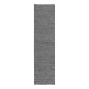 Sivý ručne tkaný vlnený behúň 80x230 cm Harris Boucle – Flair Rugs vyobraziť