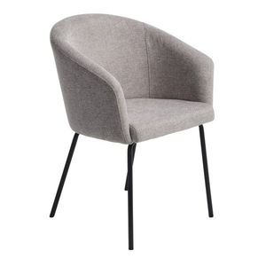 Svetlosivé čalúnené jedálenské kreslo s podrúčkami Easton – Unique Furniture vyobraziť