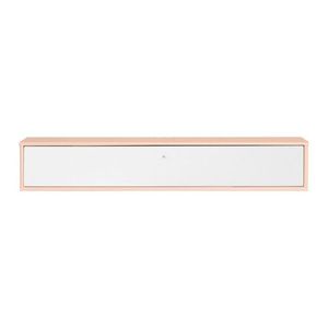 Biely/svetloružový TV stolík 133x22x32, 5 cm Mistral – Hammel Furniture vyobraziť