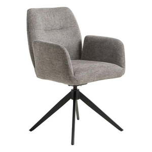 Sivé čalúnené jedálenské kreslo s podrúčkami Roxana – Unique Furniture vyobraziť