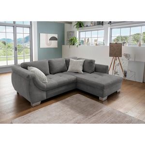 MID.YOU ROHOVÁ SEDACIA SÚPRAVA, textil, sivá vyobraziť