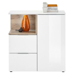 XXXL KOMODA, biela s vysokým leskom, 90/95/38 cm vyobraziť