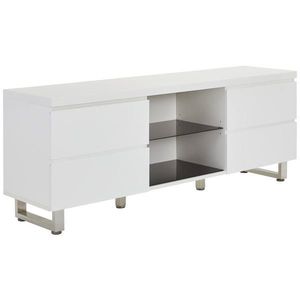 MID.YOU NÍZKA KOMODA, biela, biela s vysokým leskom, 167/63/42 cm vyobraziť