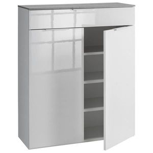 Xora SKRINKA NA TOPÁNKY, antracitová, biela, 90/108/35 cm vyobraziť