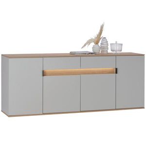 Dieter Knoll ŠIROKÁ KOMODA, sukový dub, farba duba, svetlosivá, 205, 6/80/42 cm vyobraziť