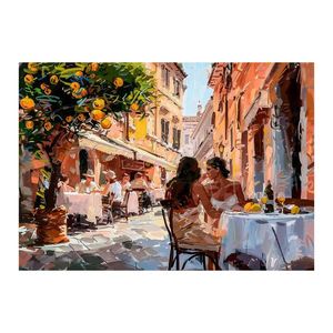 Monee SKLENENÝ OBRAZ, mestá, ľudia, 120/80 cm vyobraziť