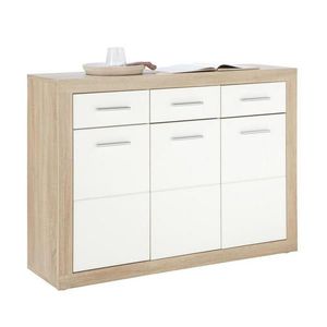 Boxxx KOMODA, biela, dub sonoma, 117/88/37 cm vyobraziť