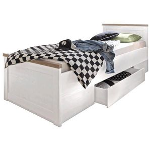 Carryhome POSTEĽ S ÚLOŽNÝM PRIESTOROM, 90/200 cm biela, farba hľuzovkového duba vyobraziť