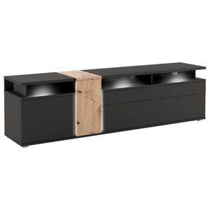 Livetastic TV DIEL, čierna, dub artisan, 235/65/52 cm vyobraziť