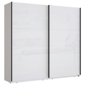 home24 SKRIŇA S POS. DVER. – HOR.VED, biela, biela s vysokým leskom, 220, 1/209, 7/61, 2 cm vyobraziť