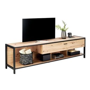 Carryhome TV DIEL, antracitová, farba duba, 215/57/46 cm vyobraziť