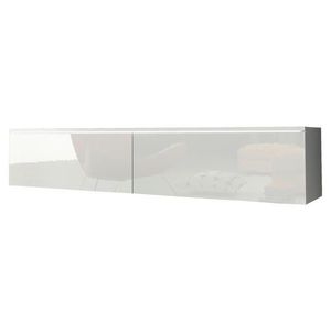 P & B NÍZKA KOMODA, biela s vysokým leskom, 140/30/33 cm vyobraziť