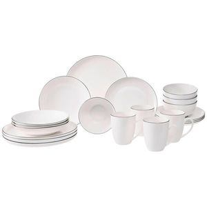 Novel KOMBINOVANÝ SERVIS 20-dielne, nový kostný porcelán (new bone china) keramika vyobraziť