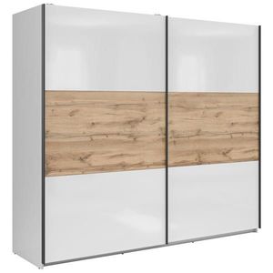 MID.YOU SKRIŇA S POS. DVER. – HOR.VED, dub wotan, biela s vysokým leskom, 220/195, 5/60 cm vyobraziť