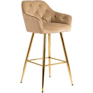 Barová židle Salem 53 cm béžová/zlatá vyobraziť