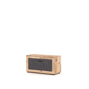 Botník Luna 90 cm dub Matera světlý/šedý vyobraziť